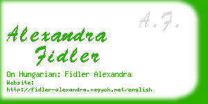 alexandra fidler business card